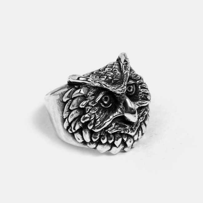 Custom Owl Silver Ring