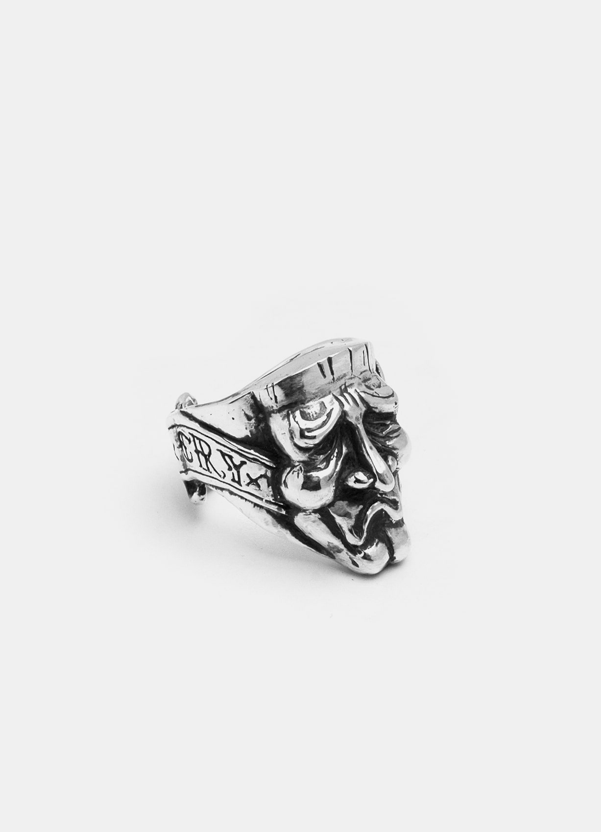 Cry Mask Ring Silver Ver