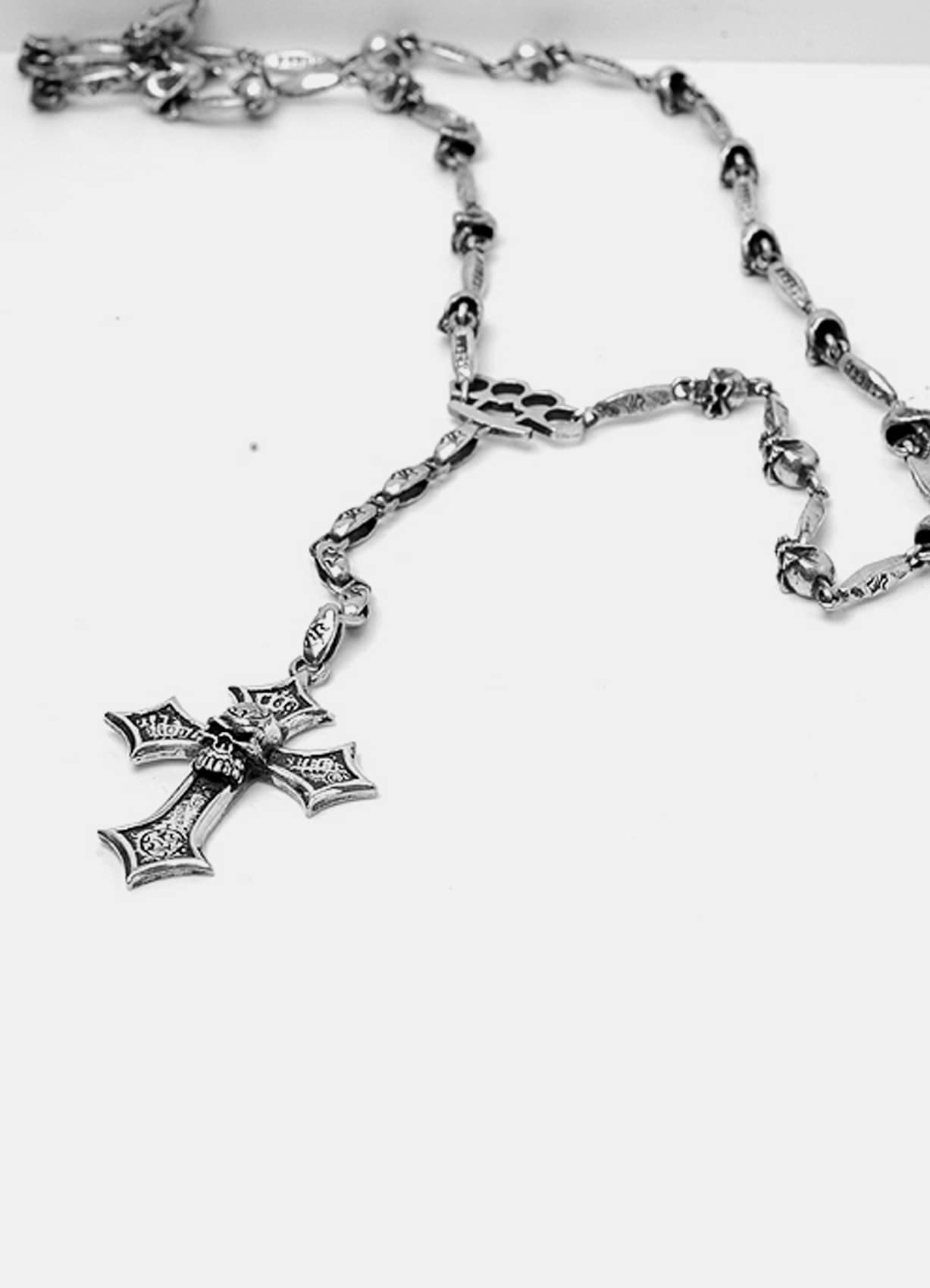Small Skull Rosary Necklace
