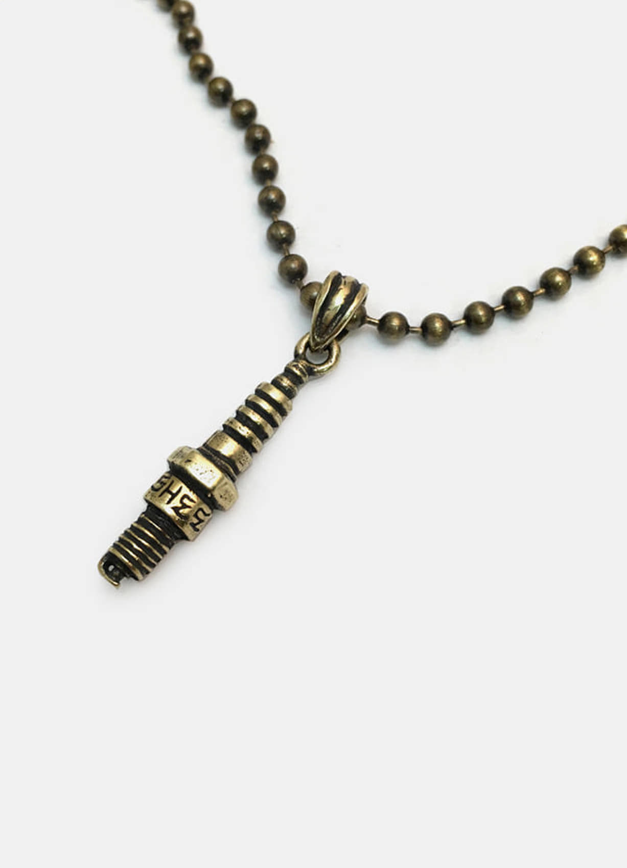 [세트할인] Brass Ball Chain Necklace with Small Plug Pendant
