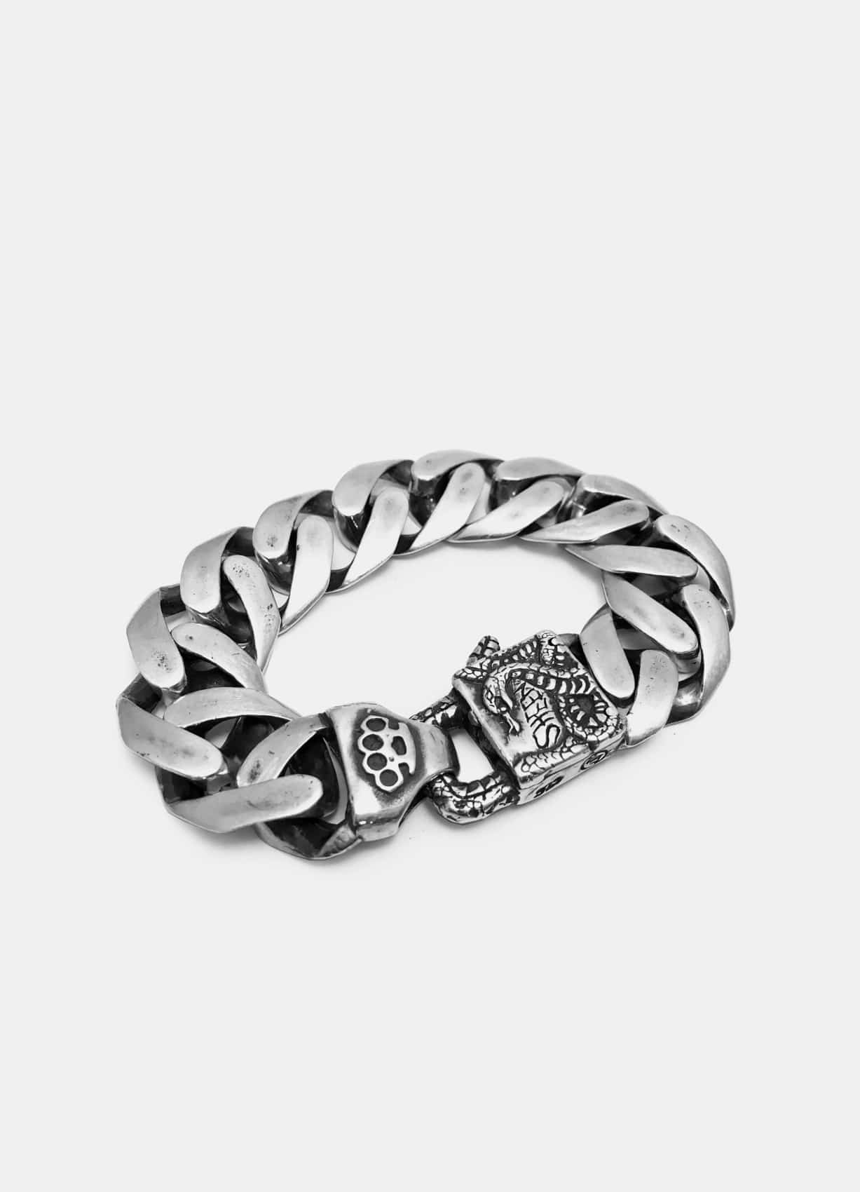 536 Link bracelet w/ Snake buckle