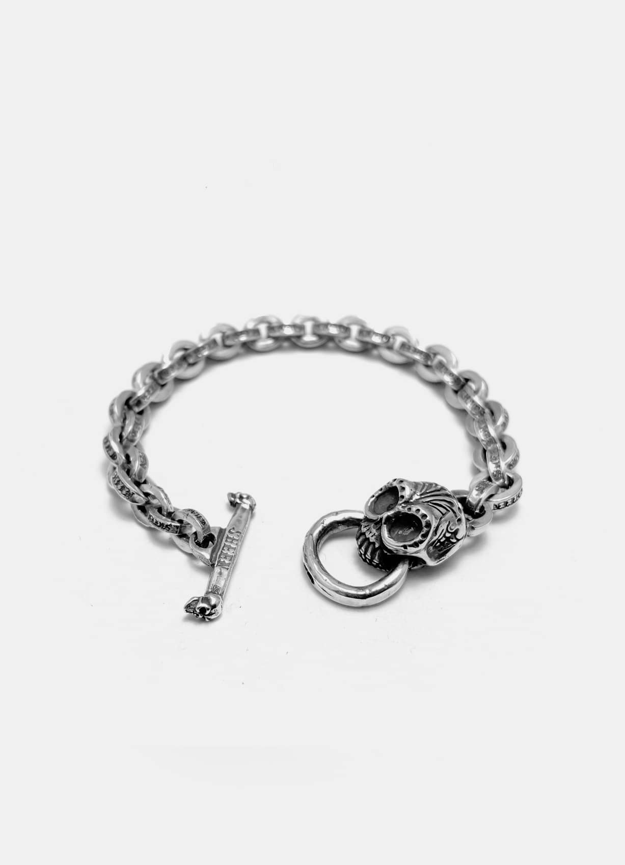 580 Chain Bracelet with Pin Skull