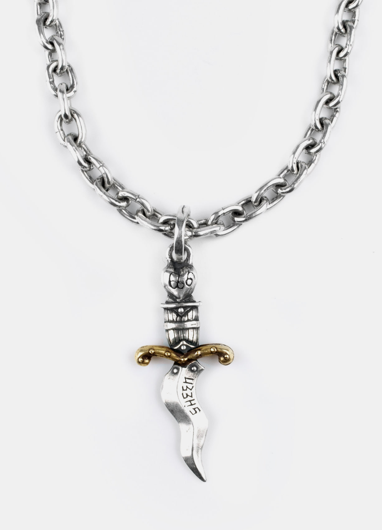 Dagger Pendant with 577 Link Necklace Set