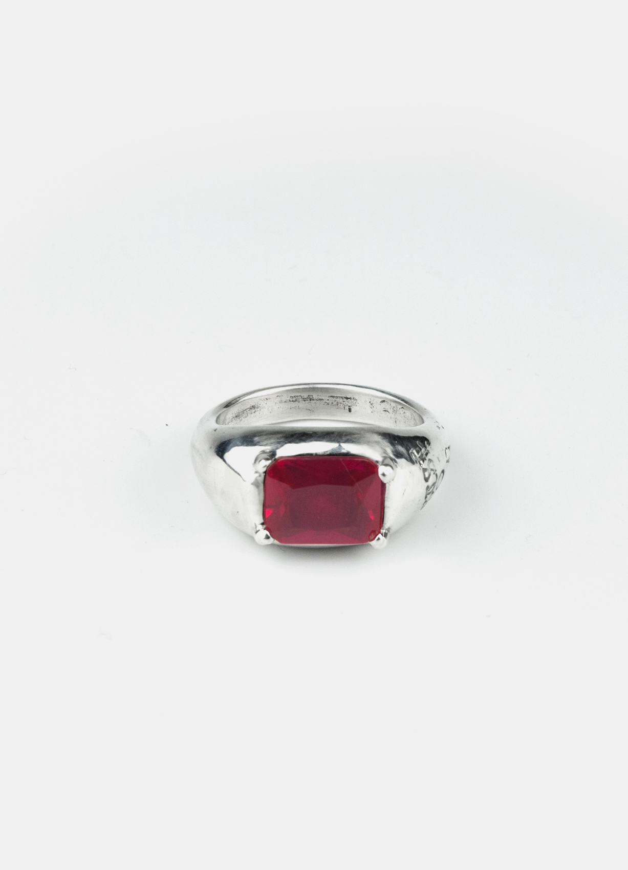 Soft Block Ring Red